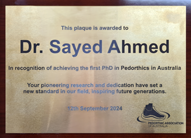 dr sayed ahmed award